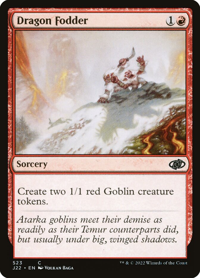 MTG Card Title: Dragon Fodder J22/523
