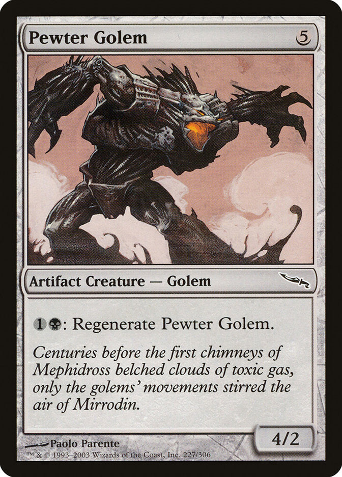 MTG Card Title: Pewter Golem MRD/227