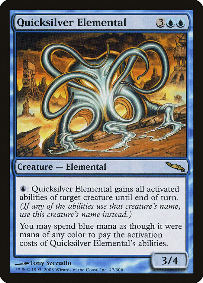 MTG Card Title: Quicksilver Elemental MRD/47