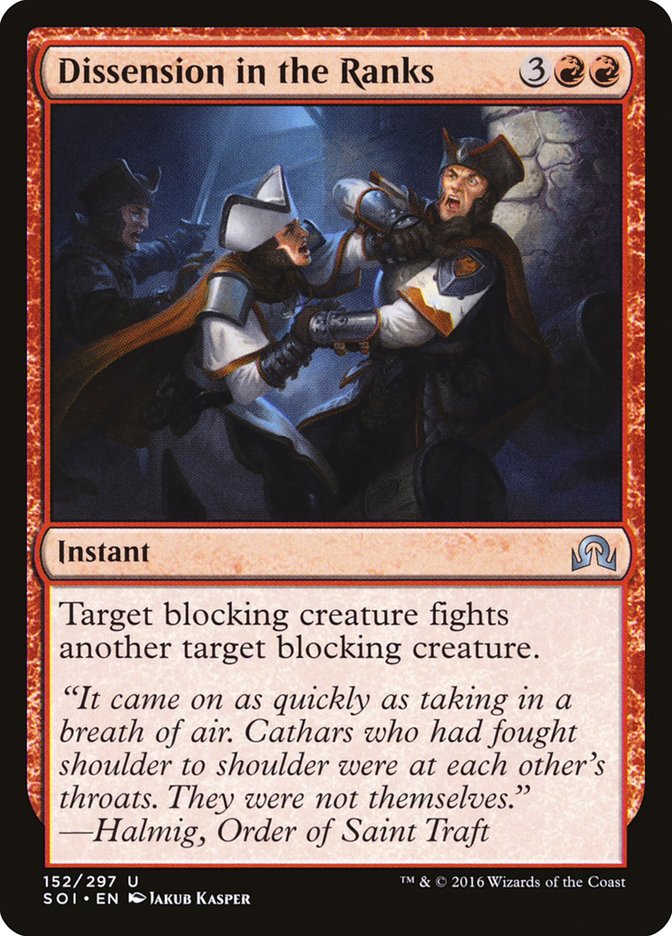 MTG Card Title: Dissension in the Ranks SOI/152