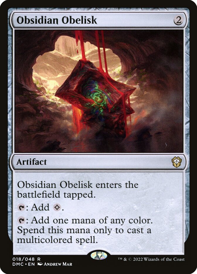 MTG Card Title: Obsidian Obelisk DMC/18