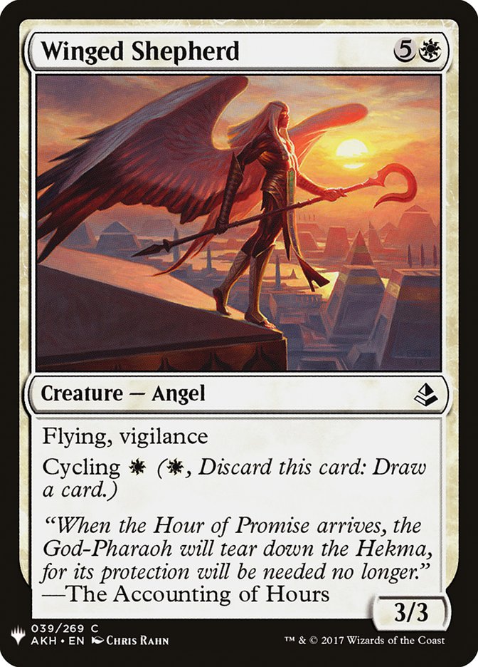MTG Card Title: Winged Shepherd PLST/AKH-39