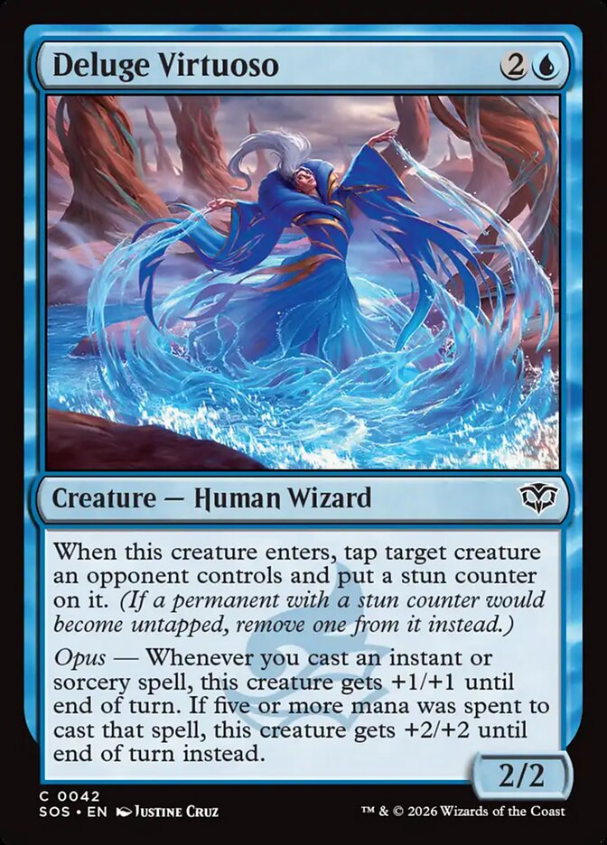 MTG Card Title: Deluge Virtuoso SOS/42