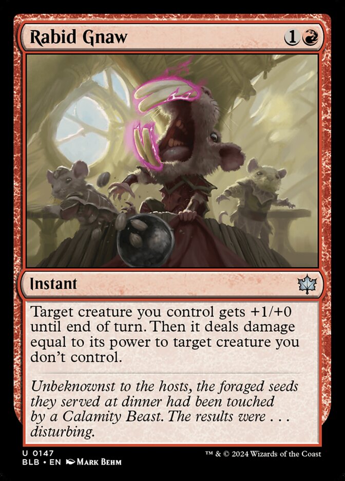 MTG Card Title: Rabid Gnaw BLB/147