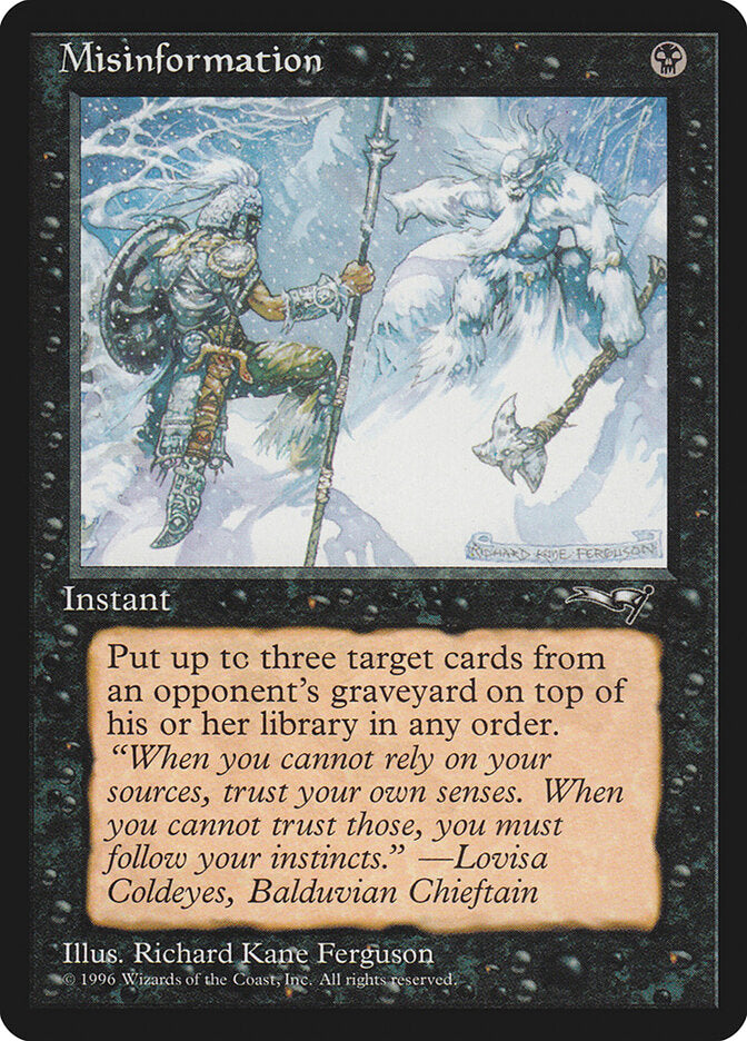 MTG Card Title: Misinformation ALL/56