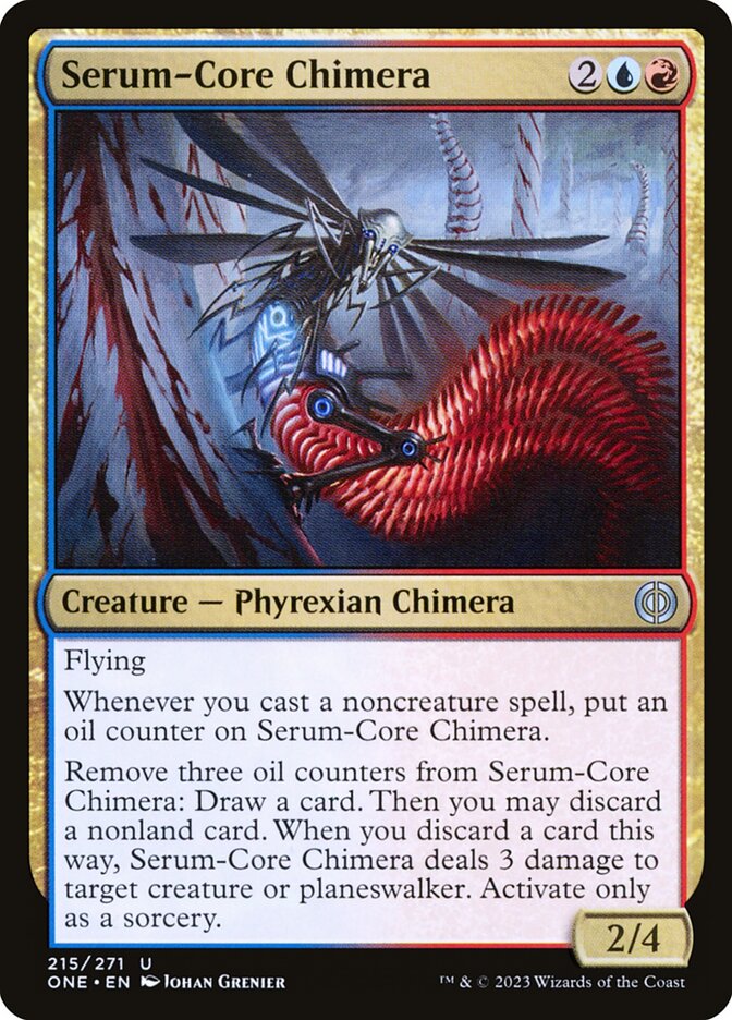 MTG Card Title: Serum-Core Chimera ONE/215