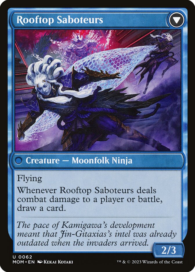 Invasion of Kamigawa // Rooftop Saboteurs MOM/62