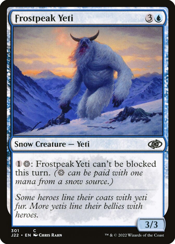 MTG Card Title: Frostpeak Yeti J22/301