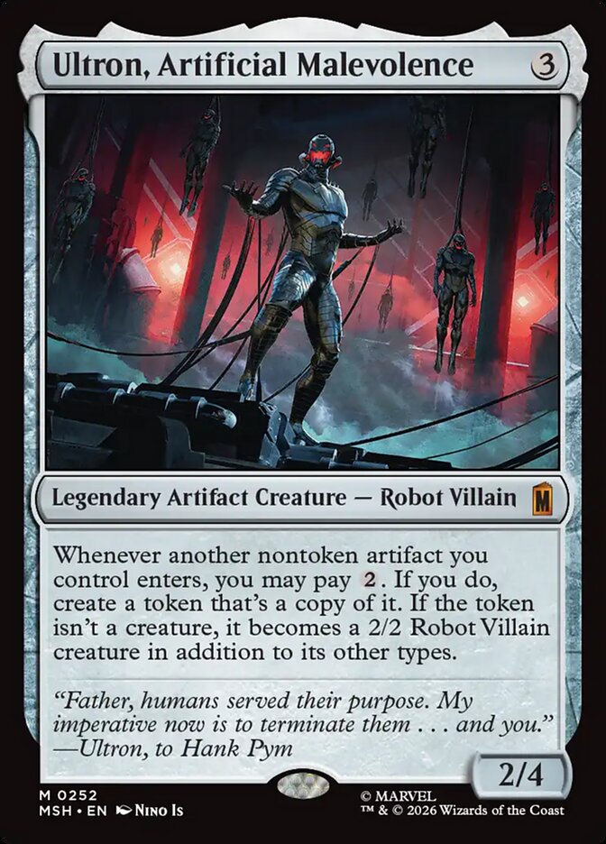MTG Card Title: Ultron, Artificial Malevolence MSH/252