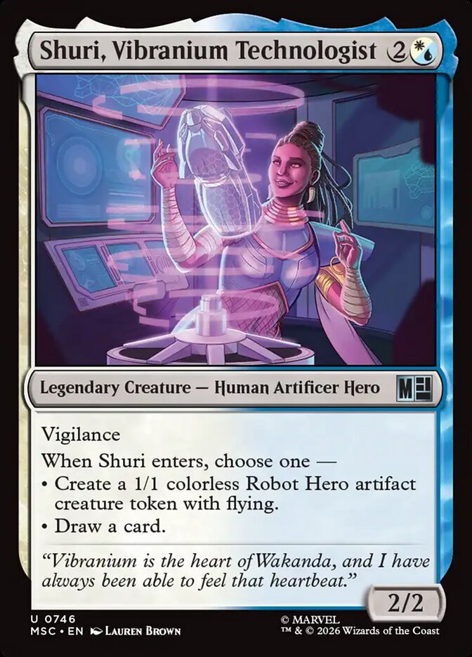 MTG Card Title: Shuri, Vibranium Technologist MSC/746
