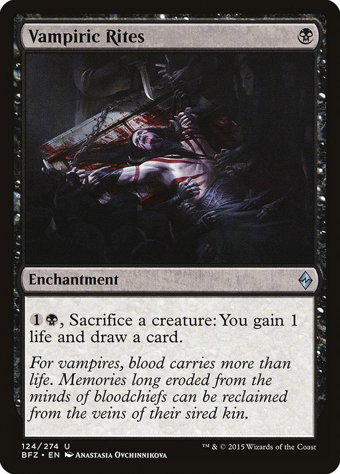 MTG Card Title: Vampiric Rites BFZ/124