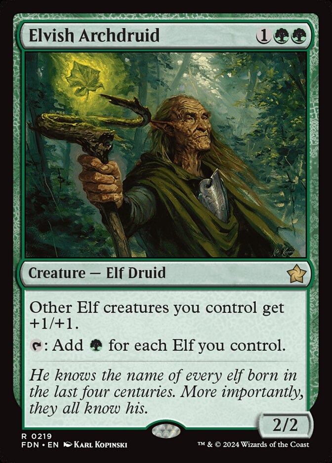 MTG Card Title: Elvish Archdruid FDN/219