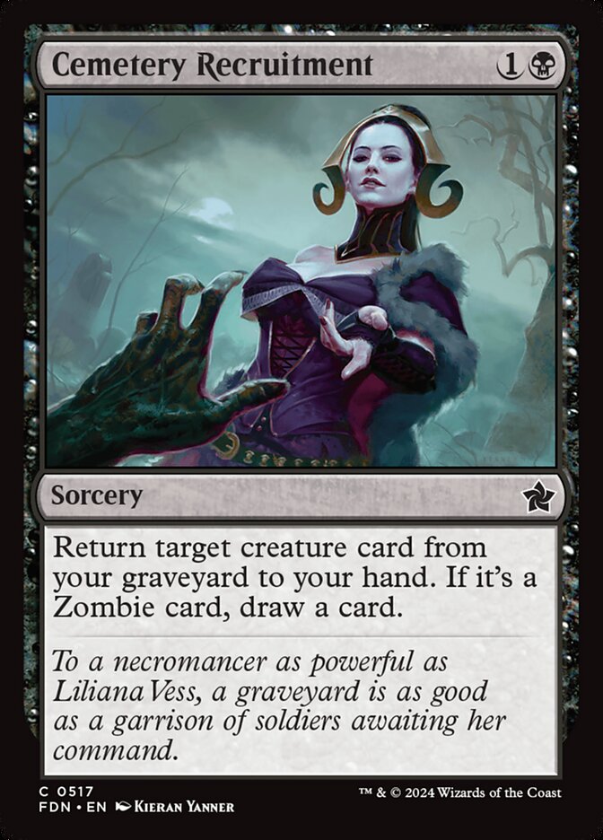 MTG Card Title: Cemetery Recruitment FDN/517