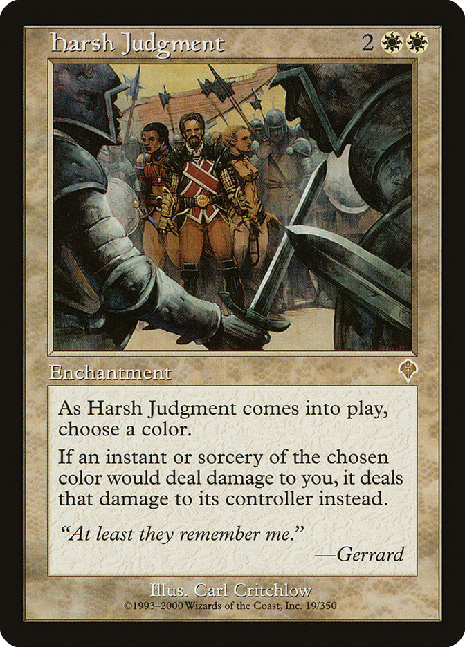 MTG Card Title: Harsh Judgment INV/19