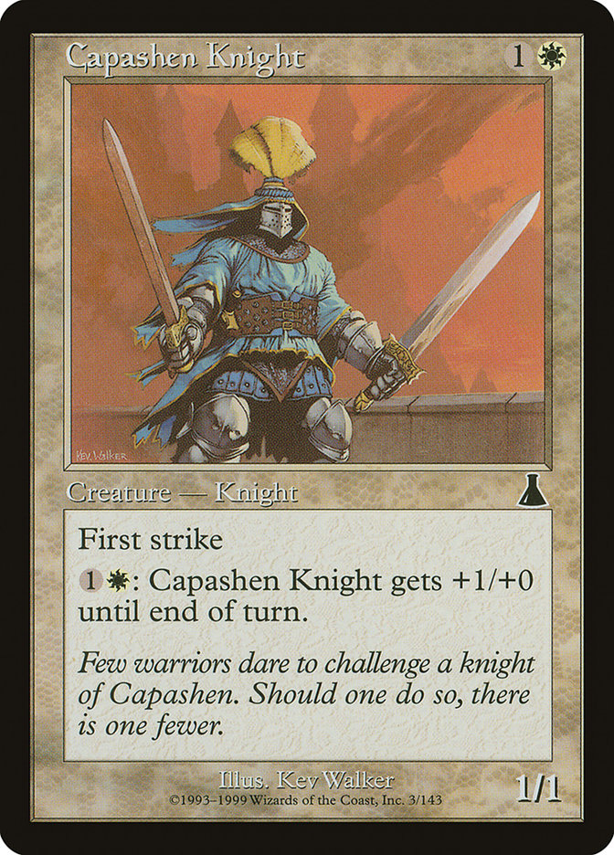 MTG Card Title: Capashen Knight UDS/3