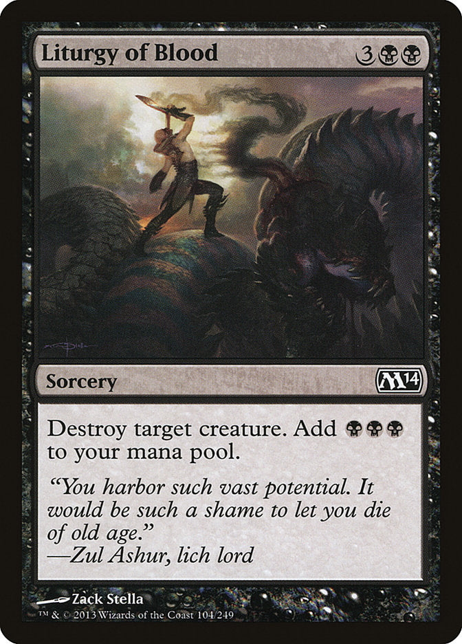 MTG Card Title: Liturgy of Blood M14/104