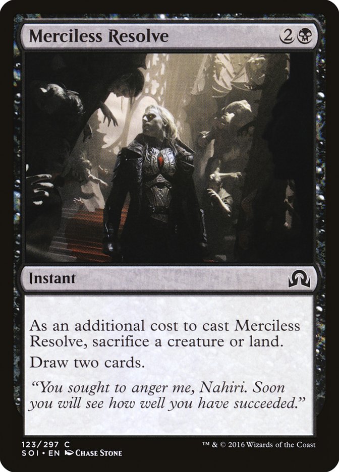 MTG Card Title: Merciless Resolve SOI/123