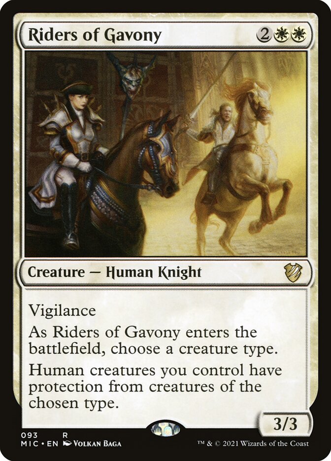 MTG Card Title: Riders of Gavony MIC/93