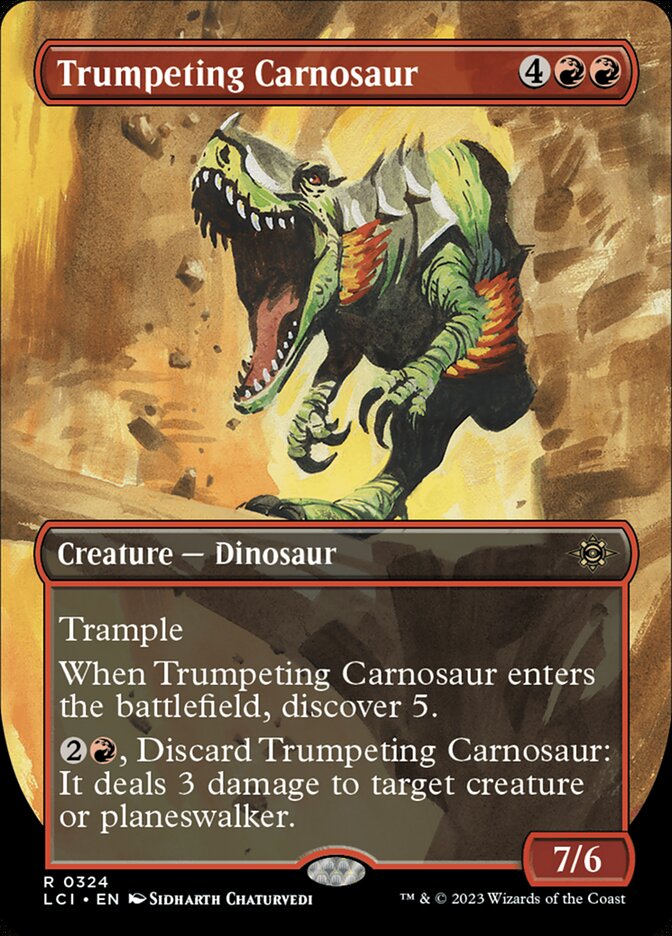 MTG Card Title: Trumpeting Carnosaur LCI/324