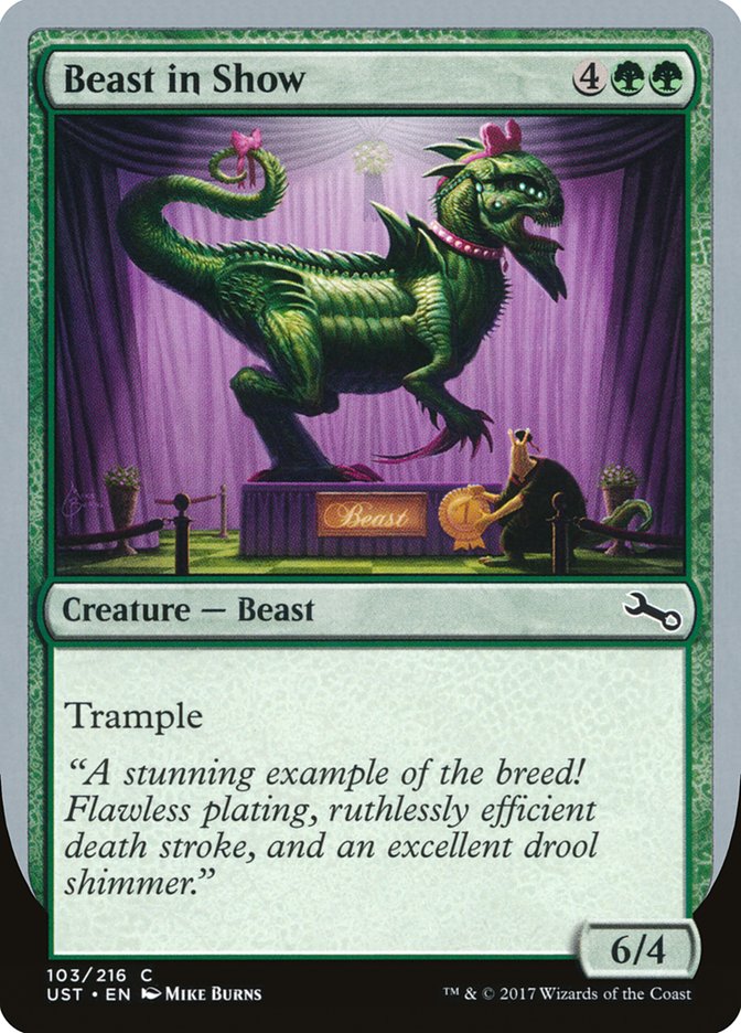 MTG Card Title: Beast in Show UST/103a