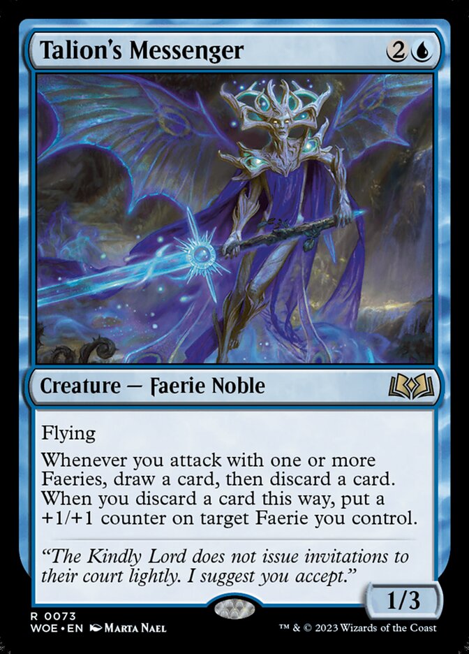 MTG Card Title: Talion's Messenger WOE/73