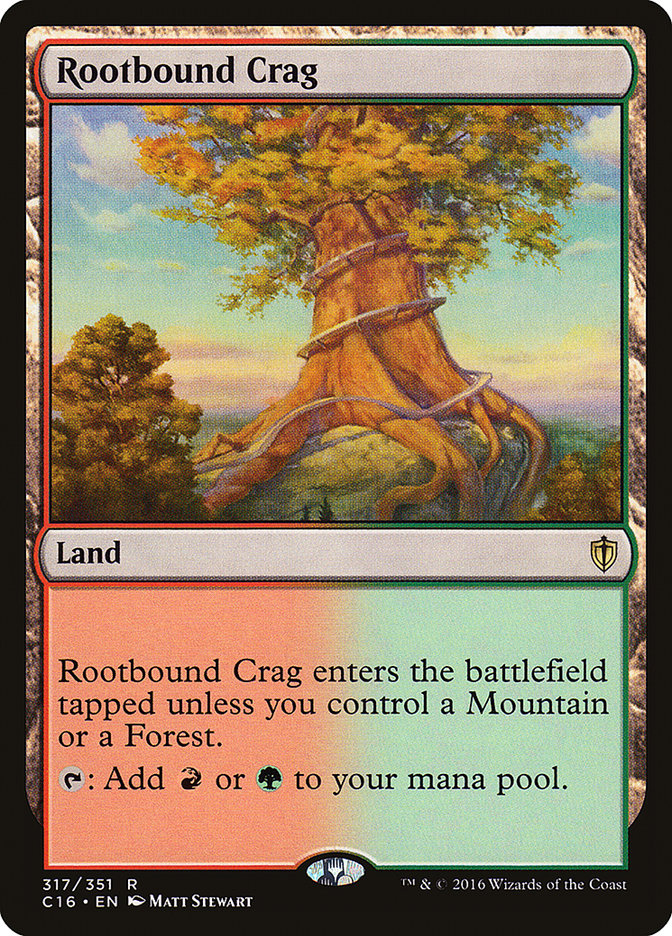 MTG Card Title: Rootbound Crag C16/317
