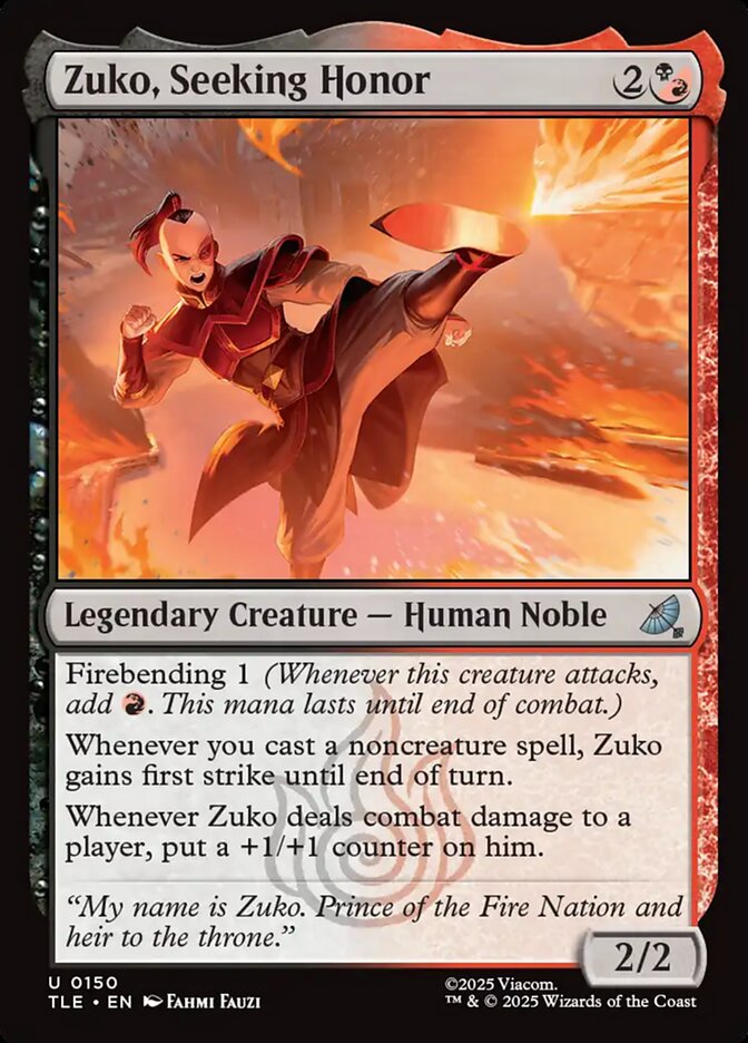 MTG Card Title: Zuko, Seeking Honor TLE/150