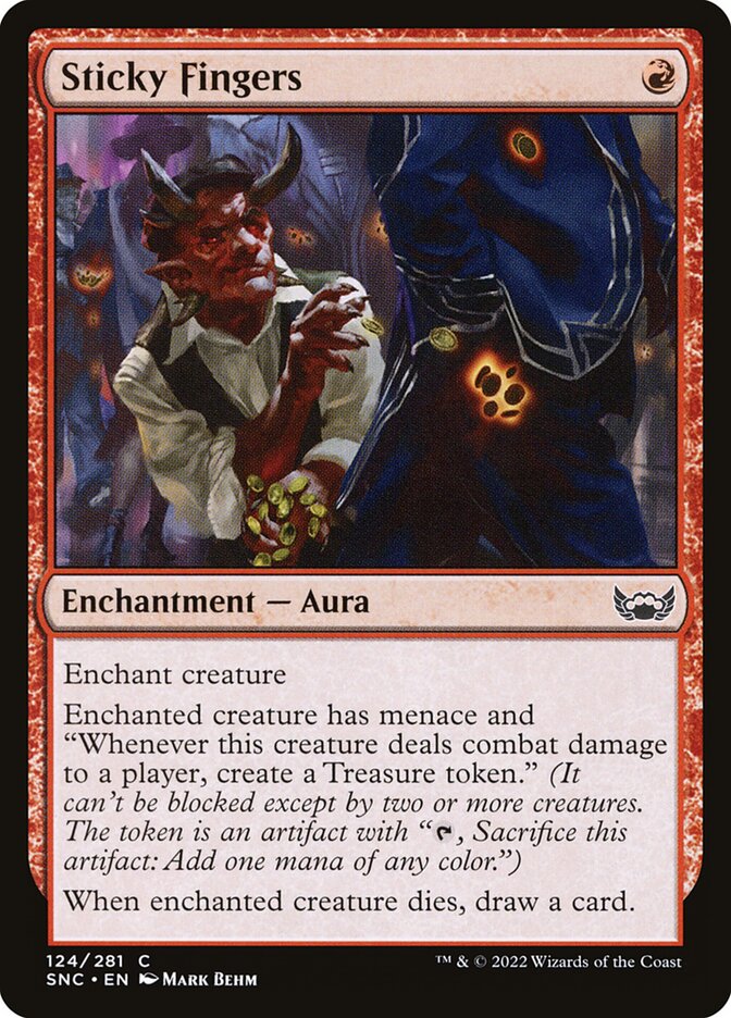MTG Card Title: Sticky Fingers SNC/124