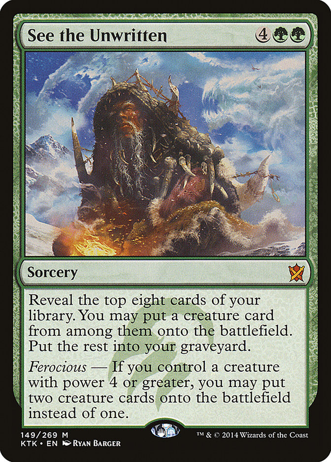 MTG Card Title: See the Unwritten KTK/149