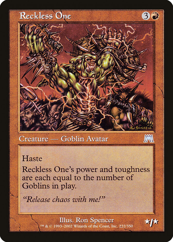 MTG Card Title: Reckless One ONS/222