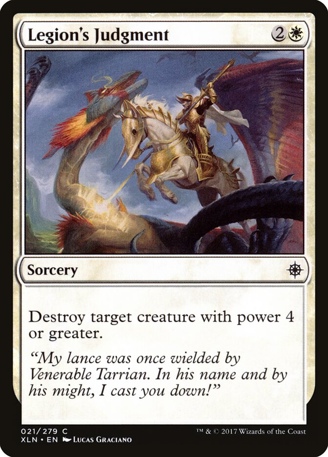 MTG Card Title: Legion's Judgment XLN/21