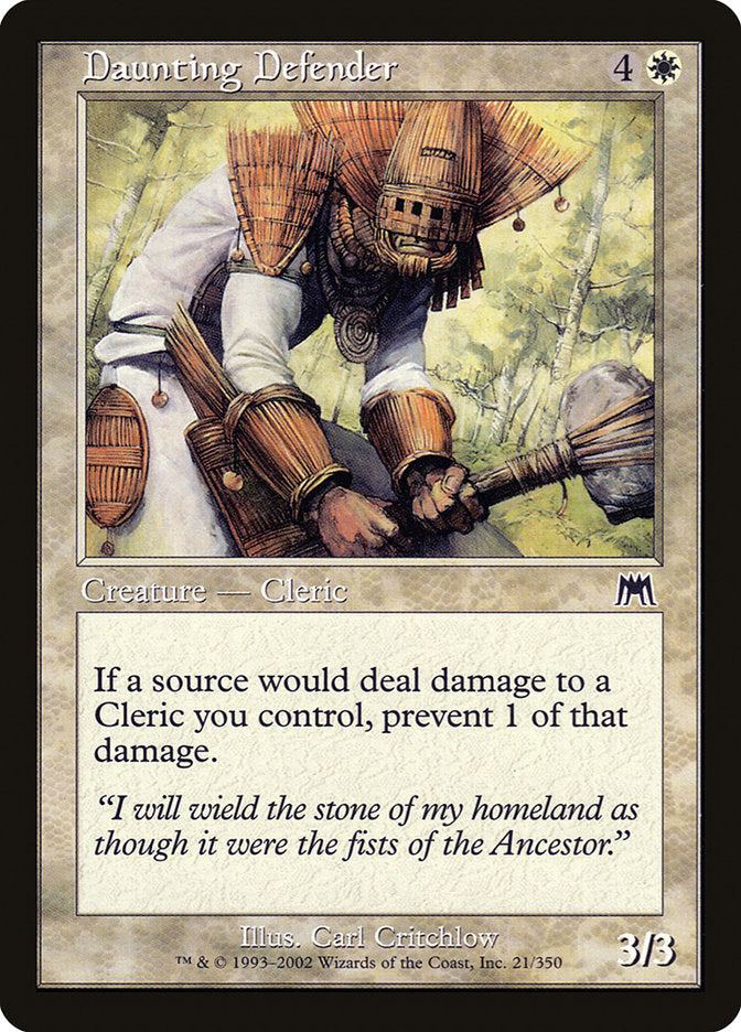 MTG Card Title: Daunting Defender ONS/21