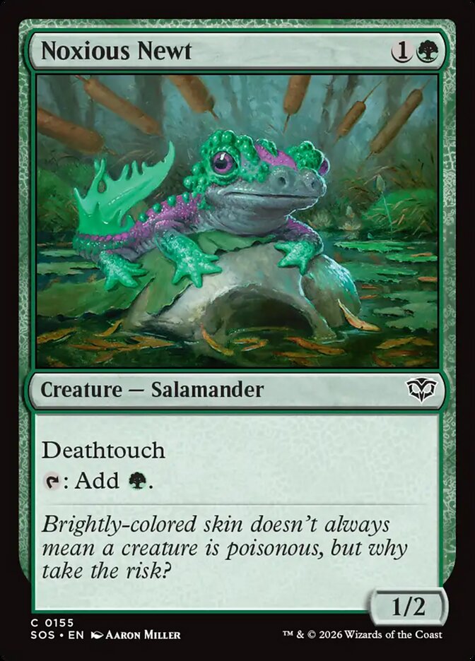 MTG Card Title: Noxious Newt SOS/155