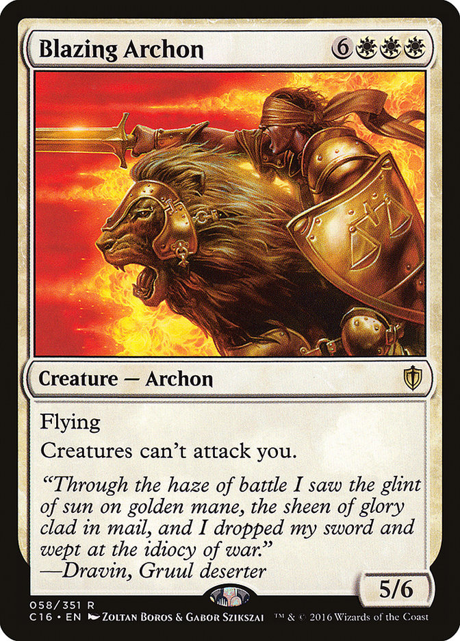 MTG Card Title: Blazing Archon C16/58
