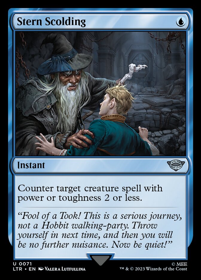 MTG Card Title: Stern Scolding LTR/71