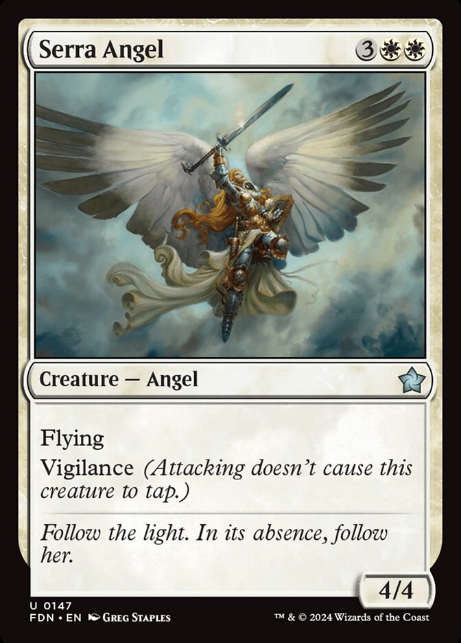 MTG Card Title: Serra Angel FDN/147