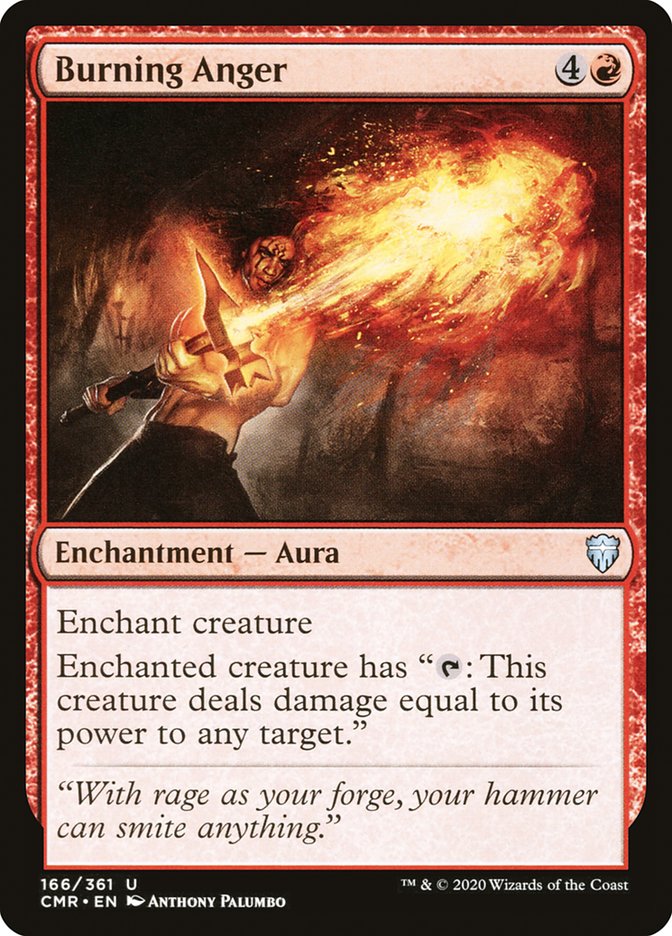 MTG Card Title: Burning Anger CMR/166