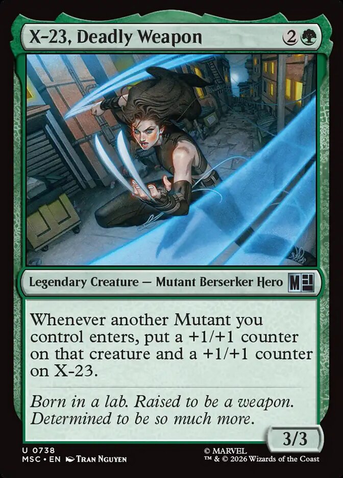 MTG Card Title: X-23, Deadly Weapon MSC/738