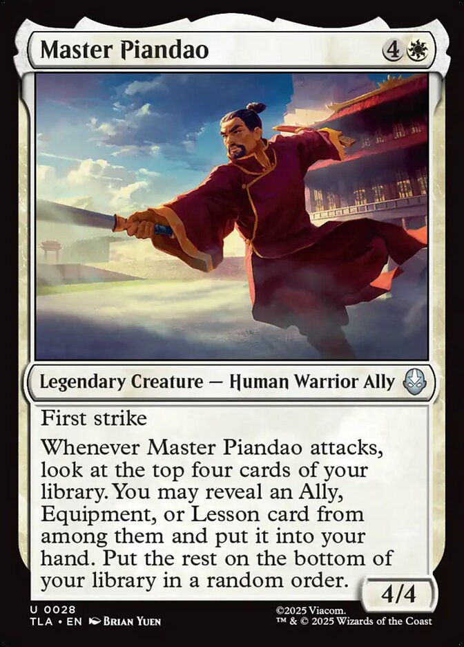 MTG Card Title: Master Piandao TLA/28