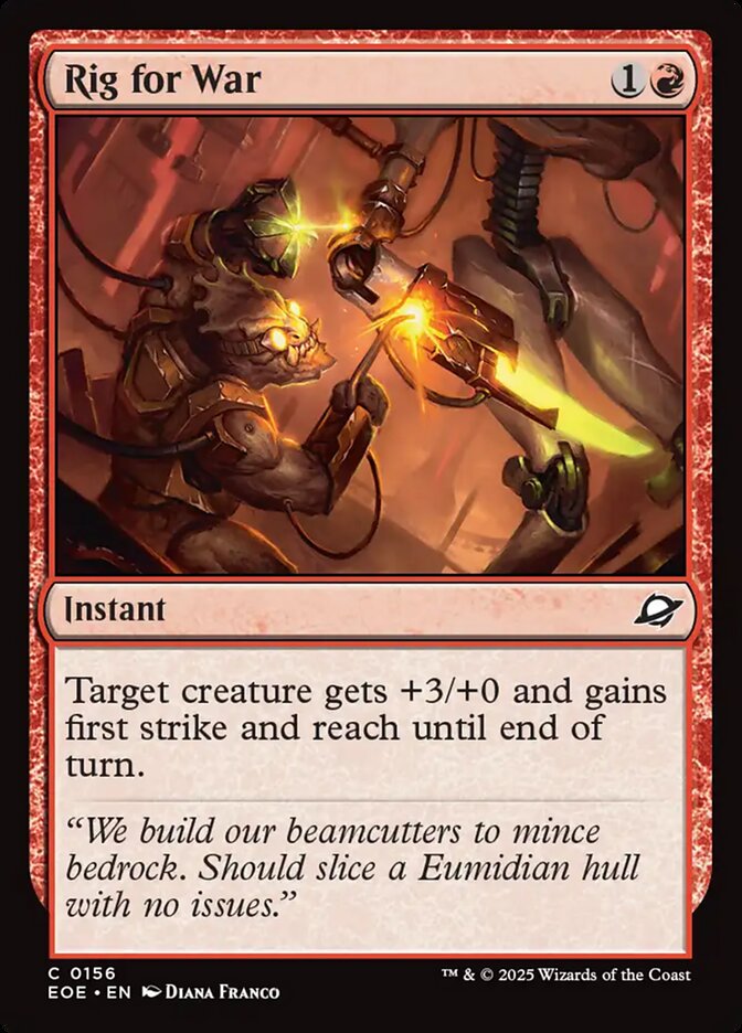 MTG Card Title: Rig for War EOE/156