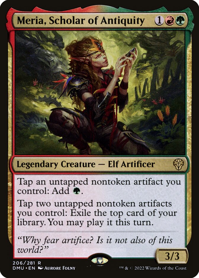 MTG Card Title: Meria, Scholar of Antiquity DMU/206