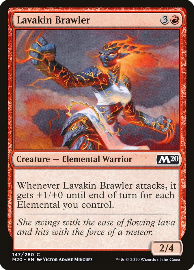 MTG Card Title: Lavakin Brawler M20/147