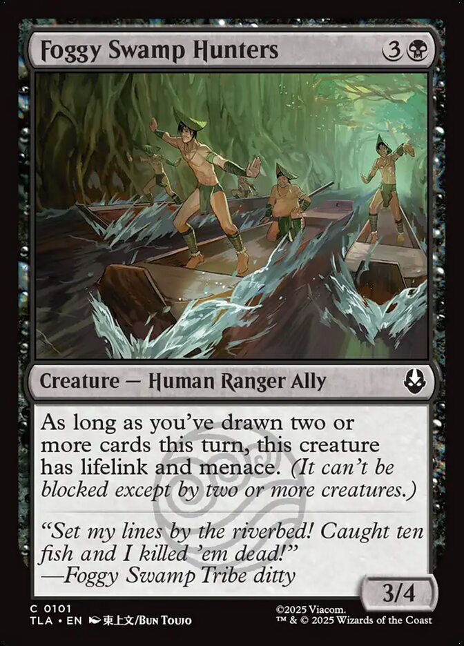 MTG Card Title: Foggy Swamp Hunters TLA/101