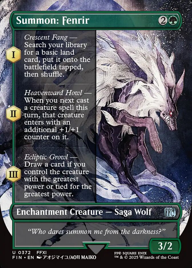 MTG Card Title: Summon: Fenrir FIN/372