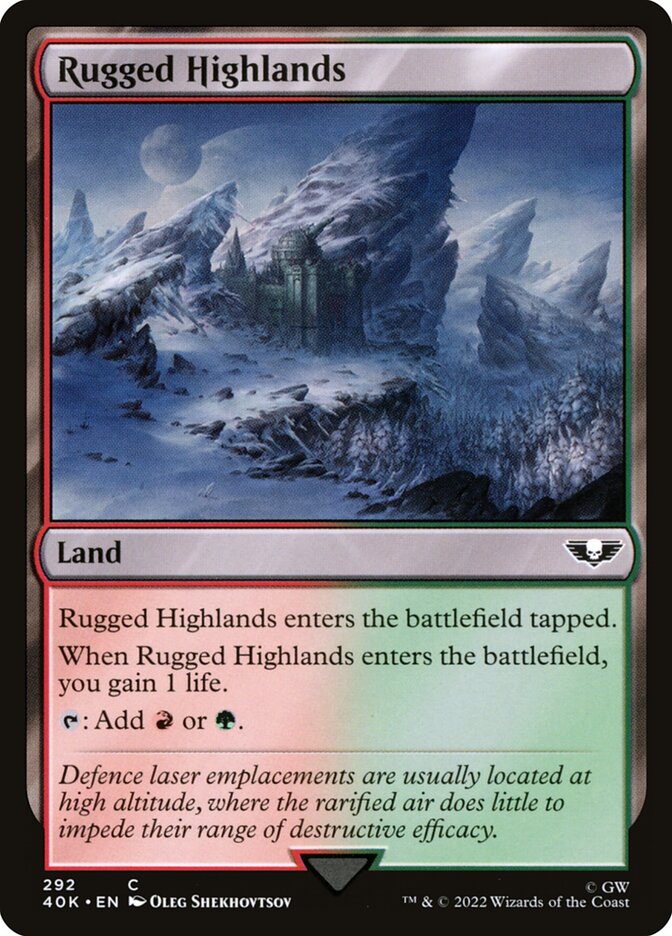 MTG Card Title: Rugged Highlands 40K/292