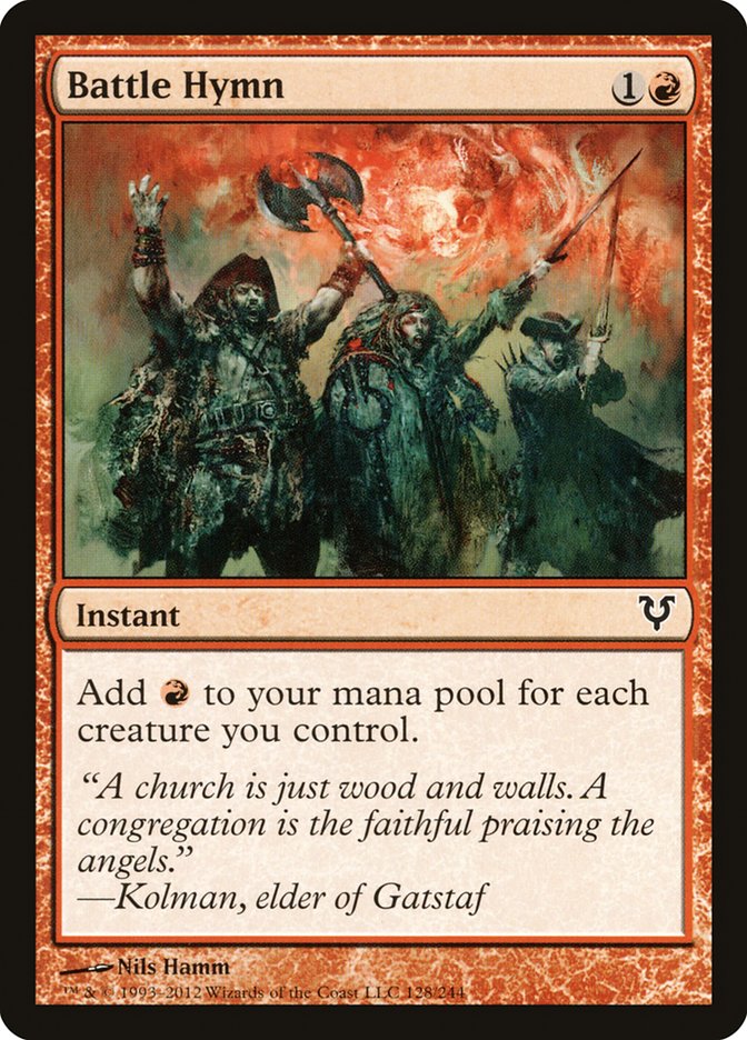 MTG Card Title: Battle Hymn AVR/128