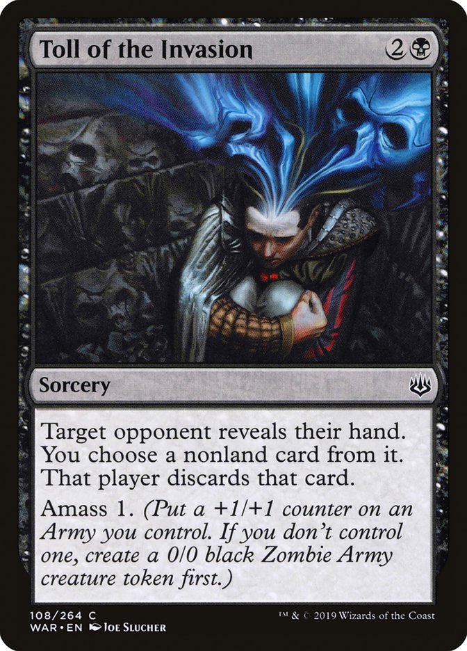 MTG Card Title: Toll of the Invasion WAR/108