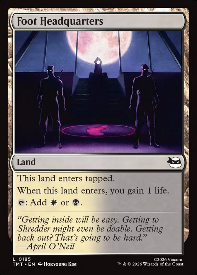 MTG Card Title: Foot Headquarters TMT/185