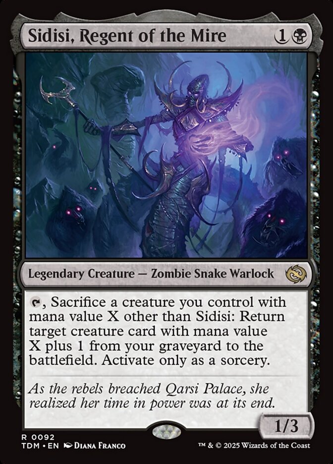 MTG Card Title: Sidisi, Regent of the Mire TDM/92