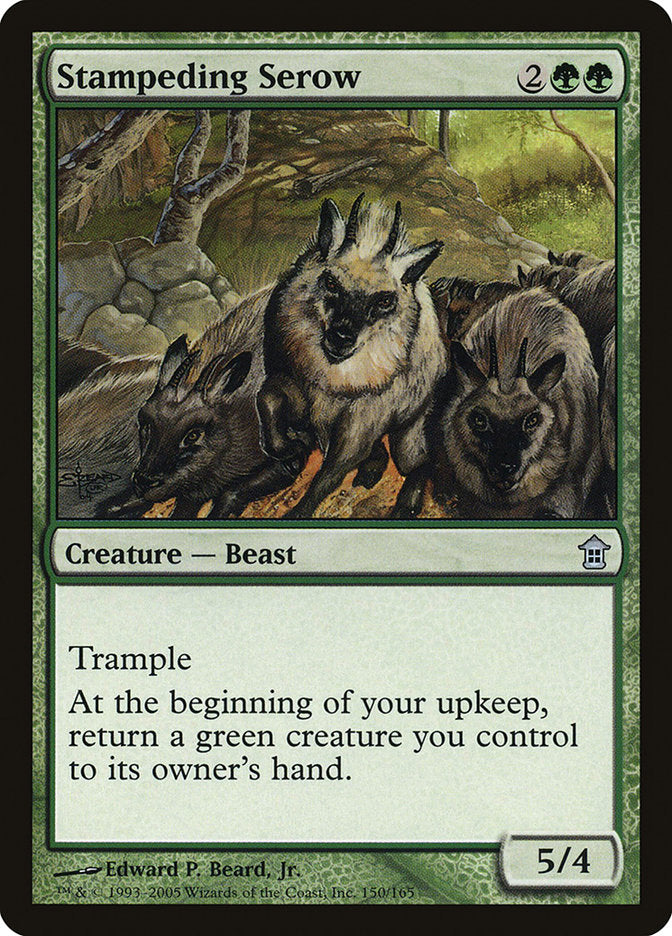 MTG Card Title: Stampeding Serow SOK/150